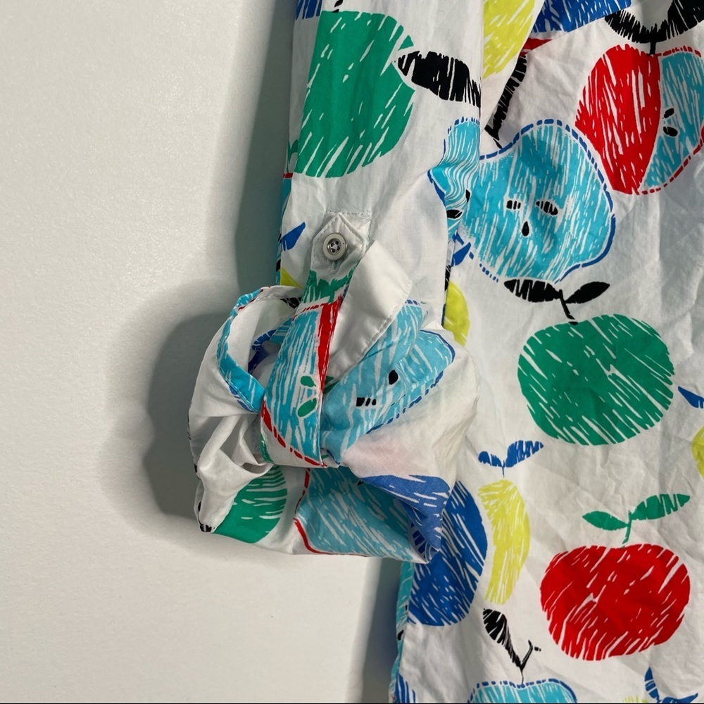 Talbots | Apple Pattern Button Down Shirt - image 6
